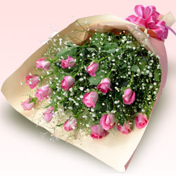 【誕生日バラ】ピンクバラの花束