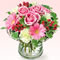 【5月の誕生花（ピンクバラ等）】ピンクグラスブーケ