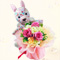 【5月の誕生花（ピンクバラ等）】天使のルーの花＊はなブーケ（ピンクバラ）