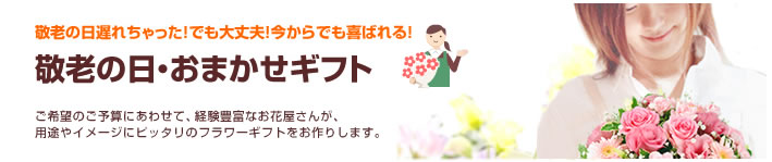 敬老の日限定フラワーギフト　価格から選ぶギフト　おじいちゃん、おばあちゃんの好みやイメージにピッタリのお花を贈りましょう