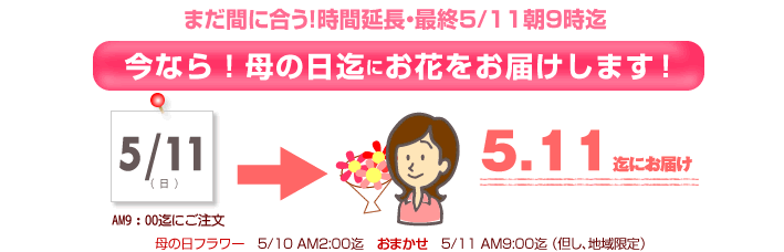 5/11�ޤǤˤ��������������ȡ�������ˤ��Ϥ��������ޤ���