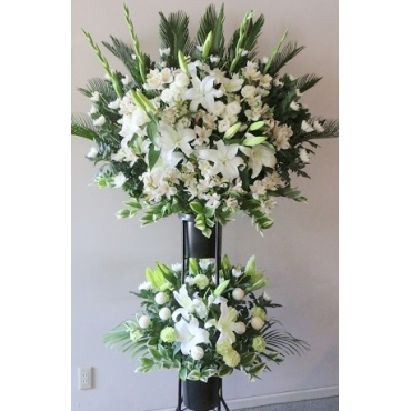 一般カテゴリー,御葬儀用スタンド花（2段）,フラワーショップ花太郎
