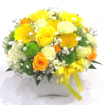 誕生日フラワーギフト(宅配),《Flower arrangement》Colon Yellow,花樹園
