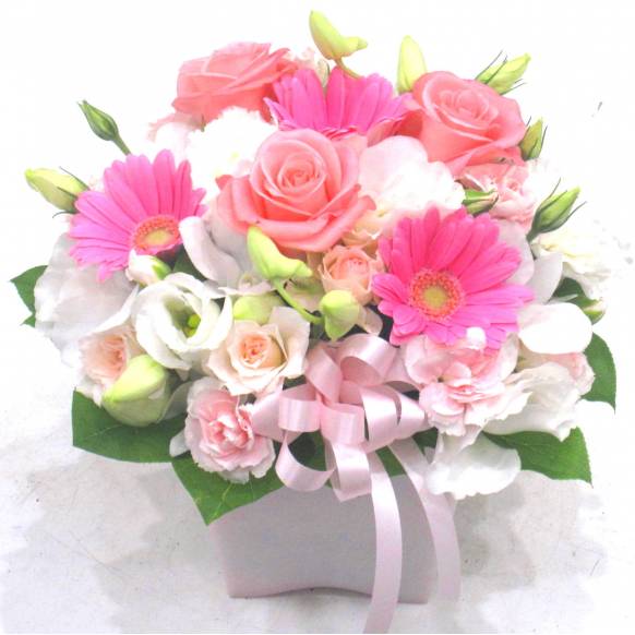 《Flower arrangement》Pink Marble誕生日フラワーギフト(宅配)