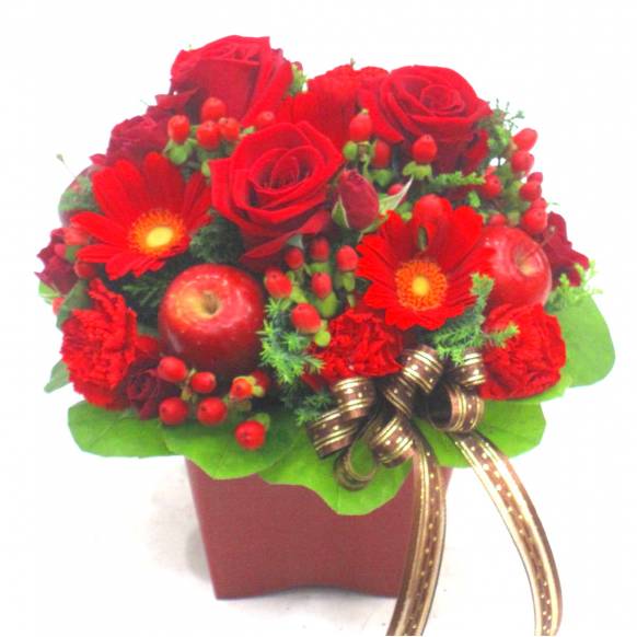誕生日フラワーギフト(宅配),《Flower arrangement》Red Marble ,花樹園