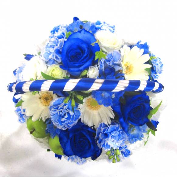一般カテゴリー,《Flower arrangement》Blue Ribbon Basket  ,花樹園