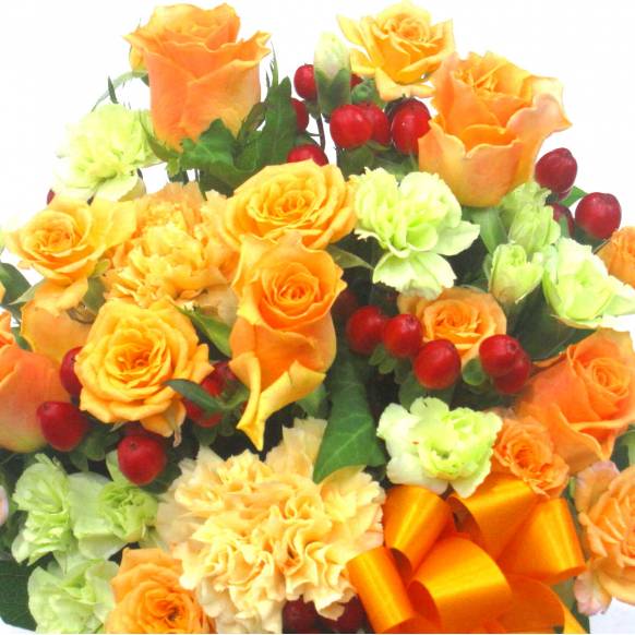誕生日フラワーギフト(宅配),《Flower arrangement》Orange Rose,花樹園