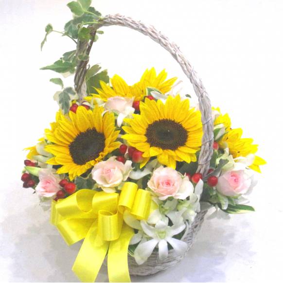 一般カテゴリー,《Flower arrangement》Summer Cute Basket,花樹園