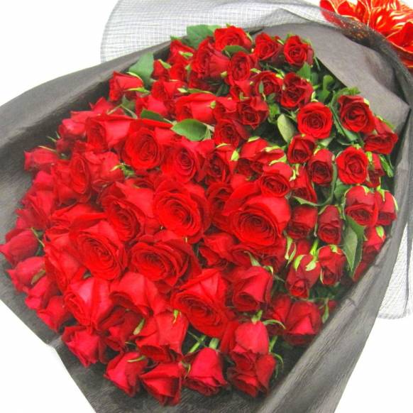 一般カテゴリー,《Bouquet》Premium Red Rose 100,花樹園