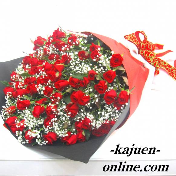 《Bouquet》Red Rose 100 & Kasumi grass 一般カテゴリー