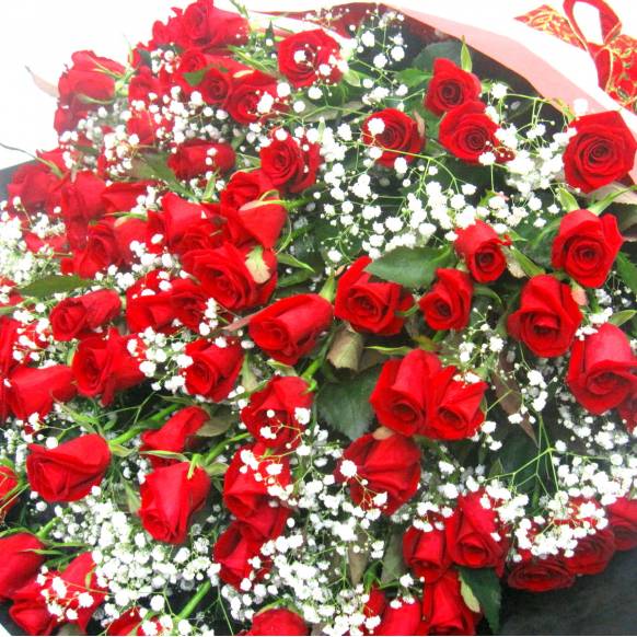 一般カテゴリー,《Bouquet》Red Rose 100 & Kasumi grass ,花樹園