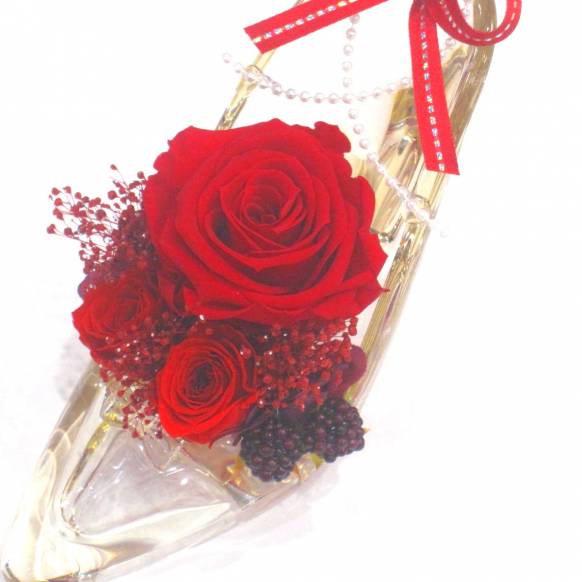 一般カテゴリー,《Preserved Flower》Acrylic High heels Champagne Red,花樹園