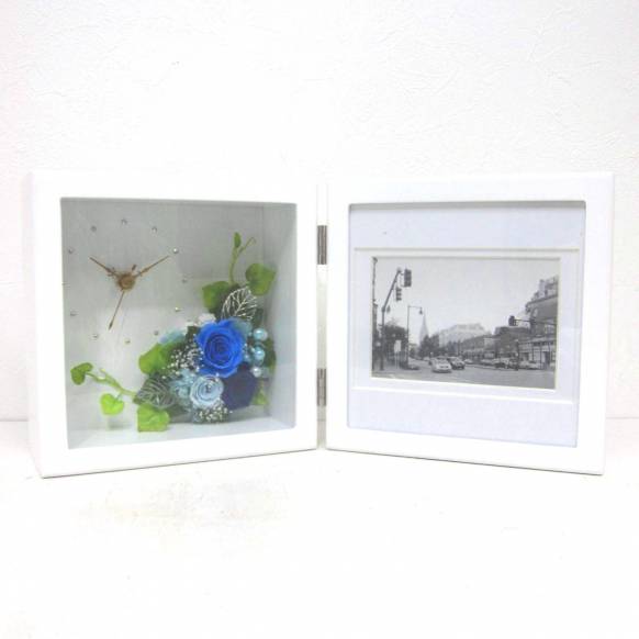 一般カテゴリー,《Preserved Flower》Picture Clock Frame(Blue) ,花樹園