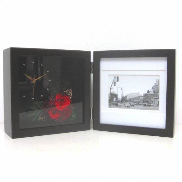 一般カテゴリー,《Preserved Flower》Picture Clock Frame(Red) ,花樹園