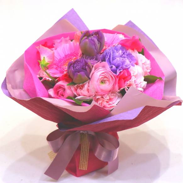 《Bouquet》Colon Spring Pink & Purple誕生日フラワーギフト(宅配)