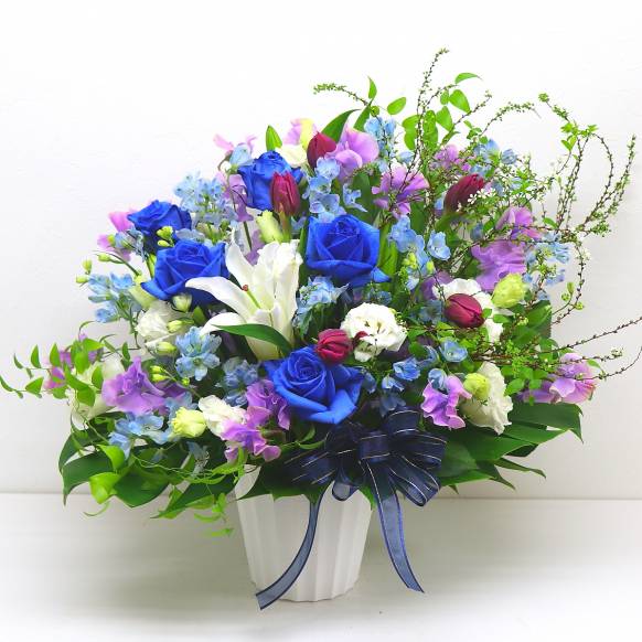 《Flower arrangement》Spring Blue Stylish Flowers 一般カテゴリー