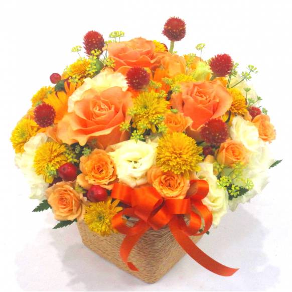 《Flower arrangement》Autumn Orange Basket一般カテゴリー