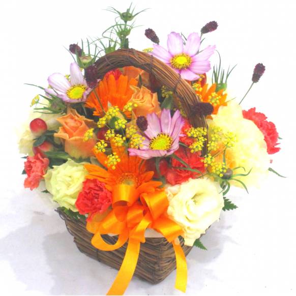 《Flower arrangement》Basket with hand Autumn一般カテゴリー