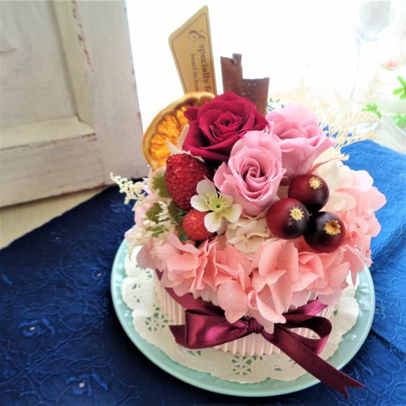 プリザ・バラのフラワーホールケーキ一般カテゴリー