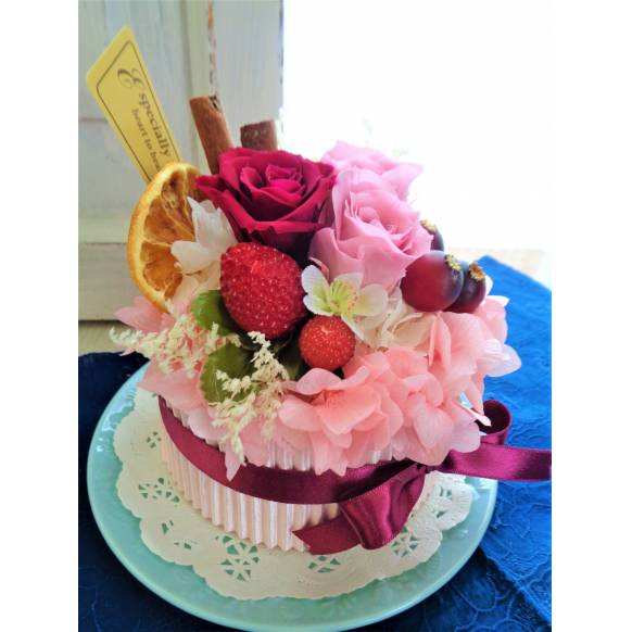 一般カテゴリー,プリザ・バラのフラワーホールケーキ,緑花園