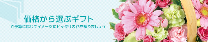 価格から選ぶギフト:ご予算に応じてイメージにピッタリの花を贈りましょう