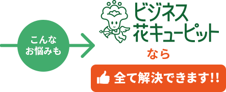 こんなお悩みもビジネス花キューピットなら全て解決できます！！