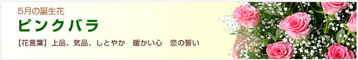 誕生花 5月(ピンクバラ等)(法人)