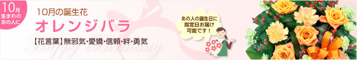 誕生花 10月(オレンジバラ等)(法人)