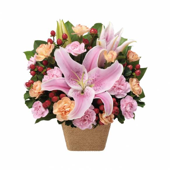 法事用花器付き生花　1対（2基）