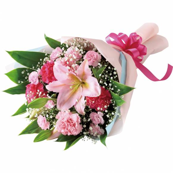 5213510【一般カテゴリー】ピンクユリの花束