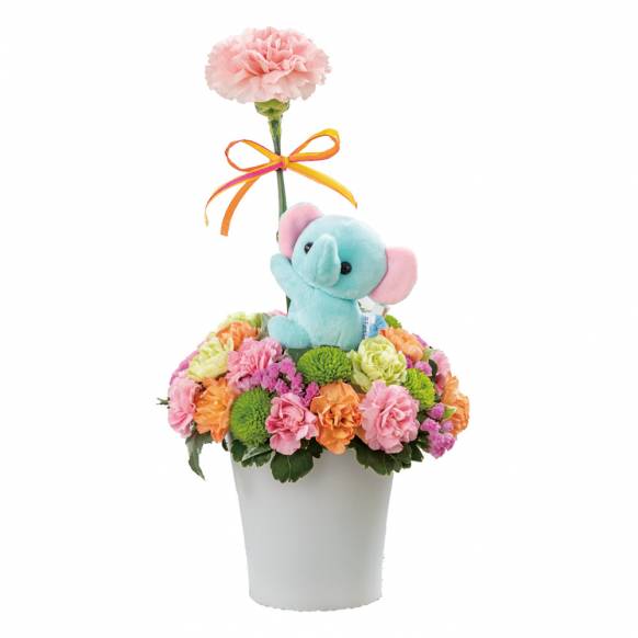 淡いピンク系の花束