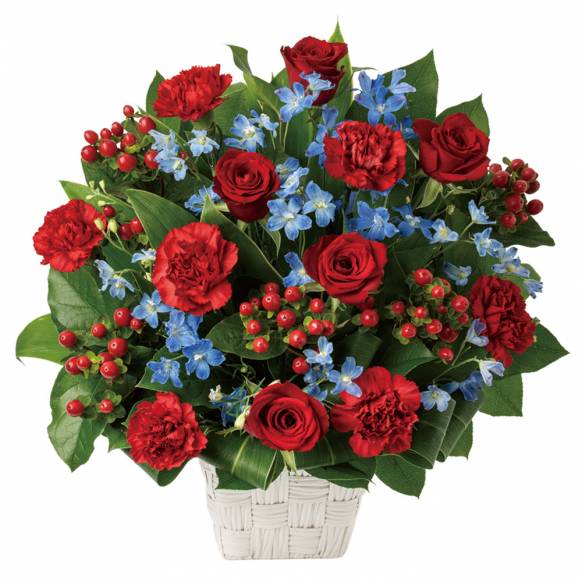 お取り寄せ オリジナルフラワー カーネーションとバラのハート型花束