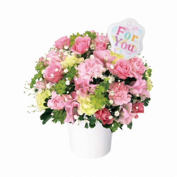 お取り寄せ オリジナルフラワー カーネーションとバラのハート型花束