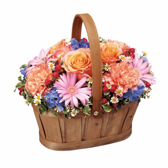 お取り寄せ オリジナルフラワー カーネーションとバラのハート型花束