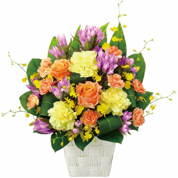 【フローリストチョイス】お供えワンサイド・花束（清楚な白 M）