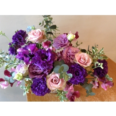 お取り寄せ オリジナルフラワー 大人っぽい雰囲気のパープル系