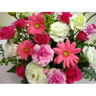 お取り寄せ オリジナルフラワー ピンクガーベラのアレンジメント｜花