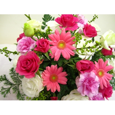 お取り寄せ オリジナルフラワー ピンクガーベラのアレンジメント｜花