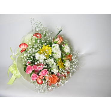 一般カテゴリー,バラとガーベラの花束,夢想工房　ところ生花