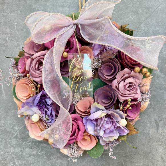 ”母の日限定商品”プリ&ドライリース「リュバン・アメジスト」一般カテゴリー