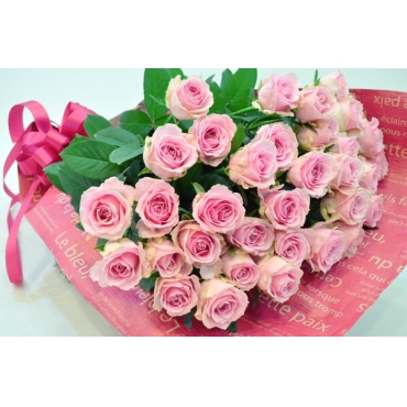 バラの花束 ピンク インターネット花キューピット フラワーギフト 手渡し バラの花束 ピンク インターネット花キューピット フラワーギフト 手渡し