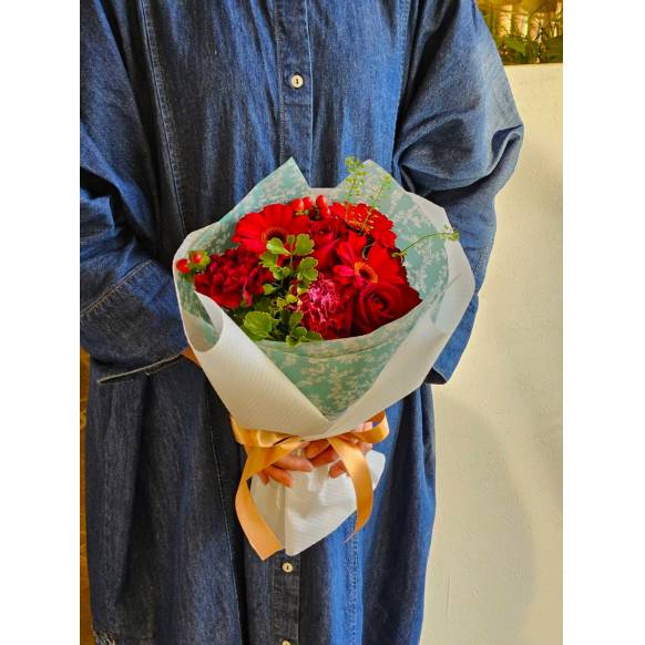 一般カテゴリー,ラウンドブーケ・レッド,吉田フローリスト