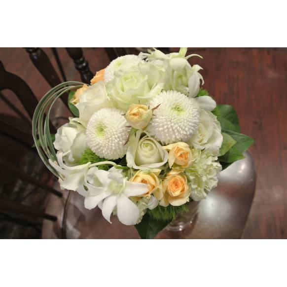 お取り寄せ オリジナルフラワー ラウンドブーケ（ナチュラルステム