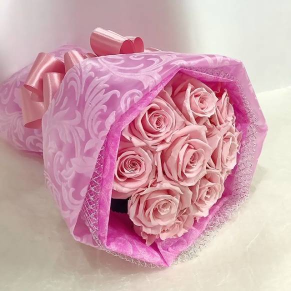 プリザーブドフラワー 　花束　観葉植物　造花　ピンク　クリスマス　インテリア お取り寄せ オリジナルフラワー プリザーブドフラワー プロポーズに
