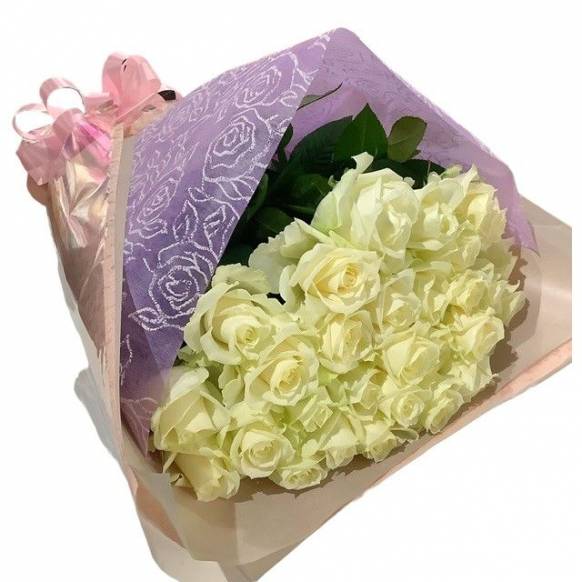 お取り寄せ オリジナルフラワー 白バラ30本の花束｜花キューピット