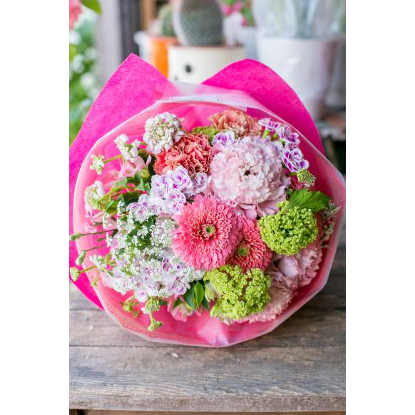 デザイナーおまかせ花束3Lサイズ～淡い可愛い感じ～一般カテゴリー