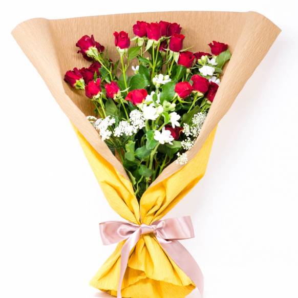 一般カテゴリー,スプレーバラと小花MIXのおまかせ花束,フローリストせきど