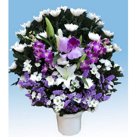 法事篭花菊15 インターネット花キューピット フラワーギフト 手渡し 法事篭花菊15 インターネット花キューピット フラワーギフト 手渡し