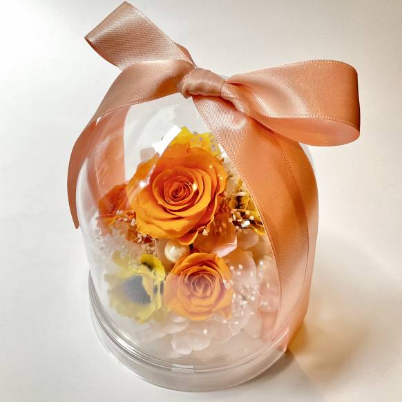 お取り寄せ オリジナルフラワー ローズドーム オレンジ【P-234】｜花