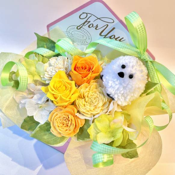 一般カテゴリー,シマエナガさんレターＢＯＸ　オレンジイエロー【P-250】,銀座ニューフラワー